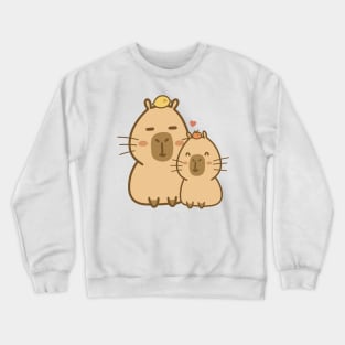 Chill capybara - parent and child Crewneck Sweatshirt